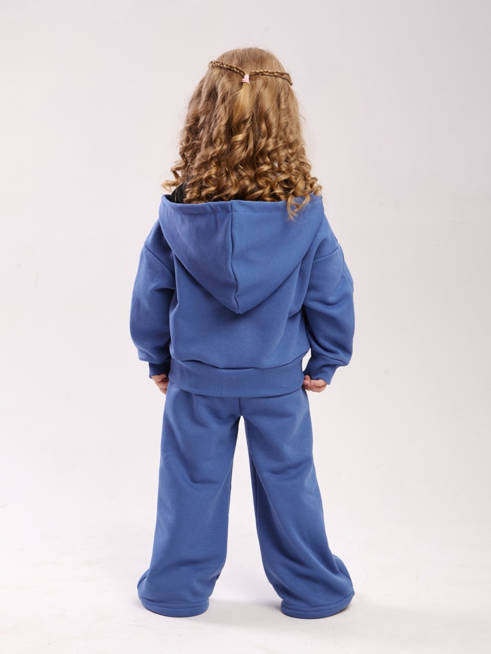 344-ДЖ. Костюм детский оверсайз на молнии, джинса хлопок 65%, 35% ПЭ, 3-х нитка без начеса 98,104,110,116