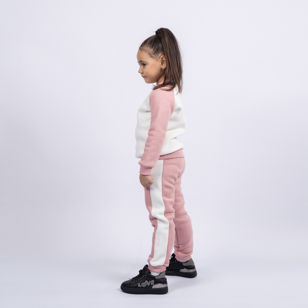 314-ПУ. Свитшот + Штаны, пудра, хлопок 65%, 35% ПЭ, 3-х нитка (начес) 80,86,92,98,104