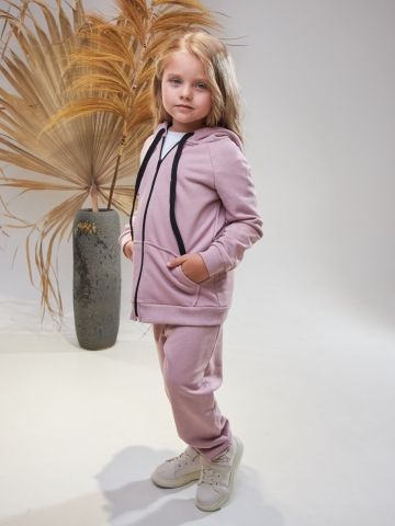 Купить оптом 328-ПУ. Костюм детский  на молнии, пудра хлопок 65%, 35% ПЭ, 3-х нитка без начеса 98,104,110,116 в Братске