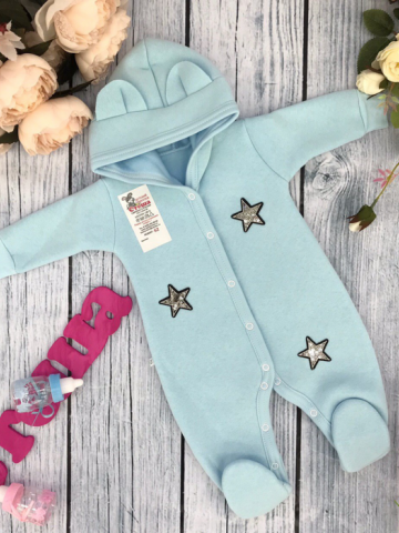 Купить оптом 218. Комбинезон ясельный, хлопок 65%, 35% ПЭ, футер с начёсом 62.68,74 в Братске