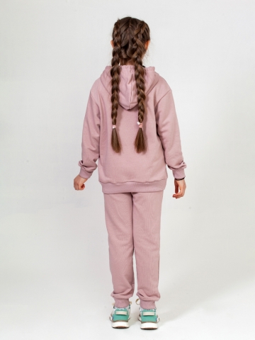 311-ПУ. Свитшот с капюшоном + Штаны, хлопок 65%, 35% ПЭ, 3-х нитка ( без начеса) пудра 146,152,158